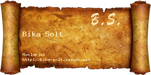 Bika Solt névjegykártya